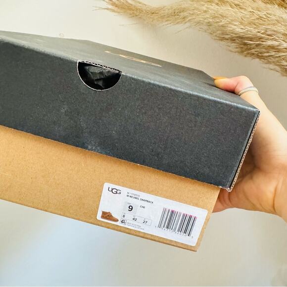 NEW UGG Brown Tan Suede Fur Lined Neumal Boot Slip On Chukka Ankle Booties  9 main image 12